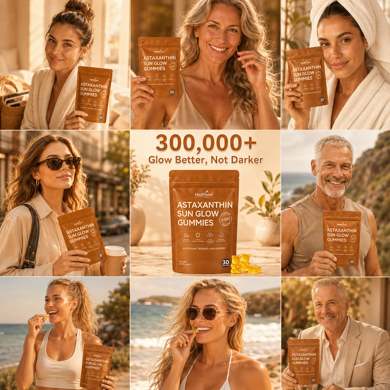 ✨ Astaxanthin Sun Glow Gummies | Effortless Summer Radiance .No sun, No effort✨TikTok Official Brand Exclusive Offer