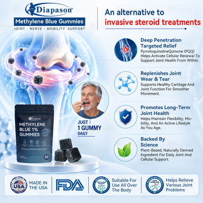 Methylene Blue Gummies.Support Arthritis.MS.Stroke.Neuropathy.Gout.Move Easier. Feel Lighter. Live Freer✅️Sugar-free💎-Save 40%Today