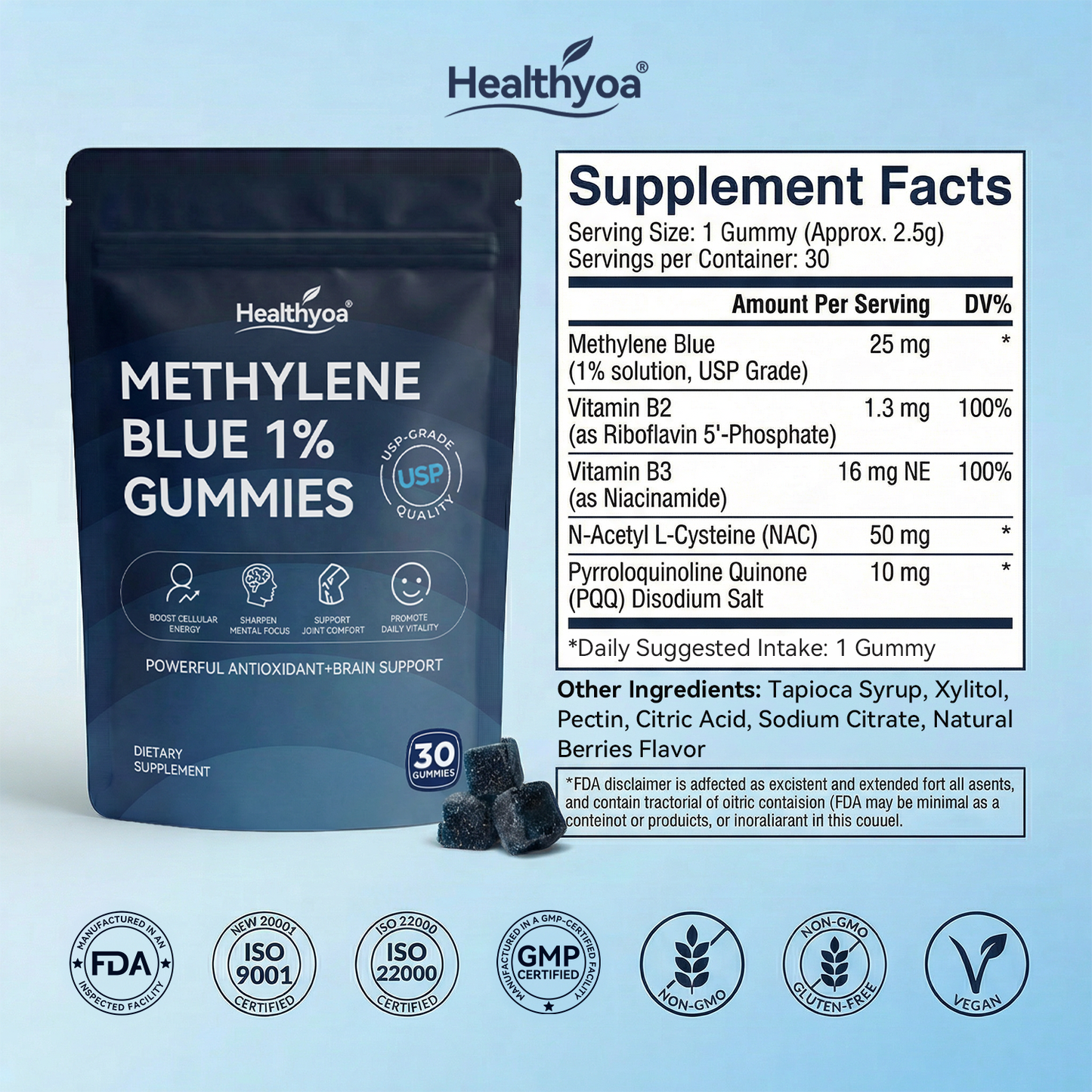 Methylene Blue Gummies.Move Easier. Feel Lighter. Live Freer