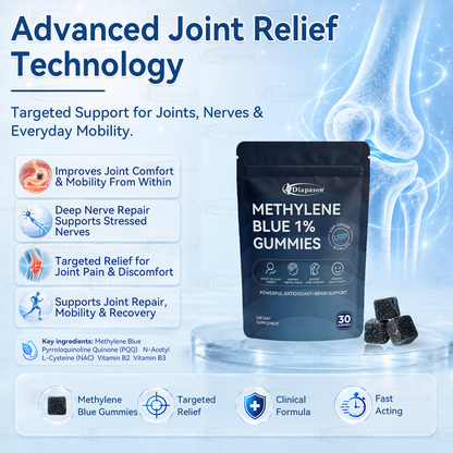 Methylene Blue Gummies.Support Arthritis.MS.Stroke.Neuropathy.Gout.Move Easier. Feel Lighter. Live Freer✅️Sugar-free💎-Save 40%Today