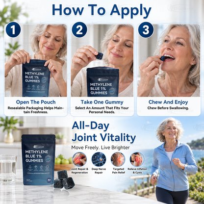Methylene Blue Gummies.Support Arthritis.MS.Stroke.Neuropathy.Gout.Move Easier. Feel Lighter. Live Freer✅️Sugar-free💎-Save 40%Today