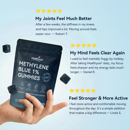 Methylene Blue Gummies.Move Easier. Feel Lighter. Live Freer