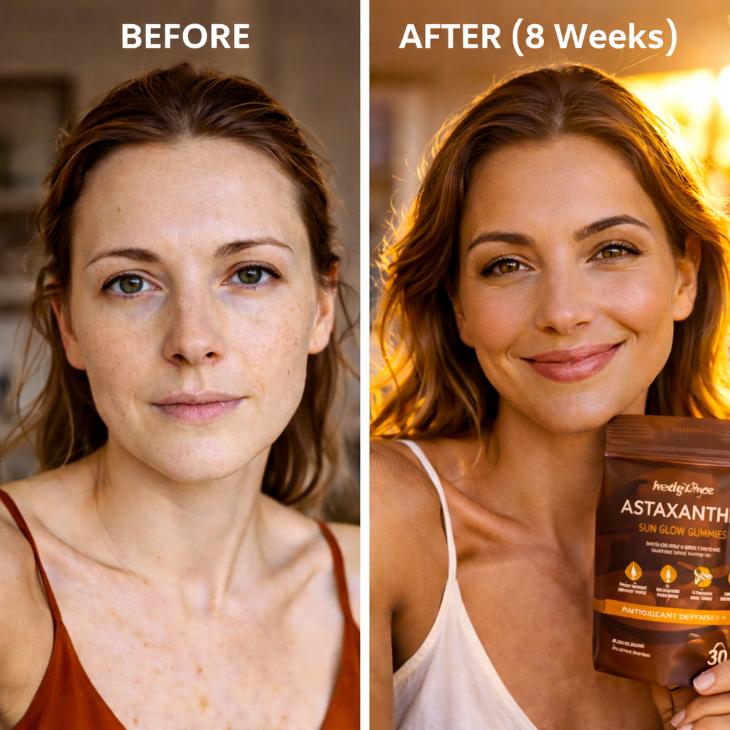 Astaxanthin Sun Glow Gummies, Sun-Kissed Glow, No Sunburn Required