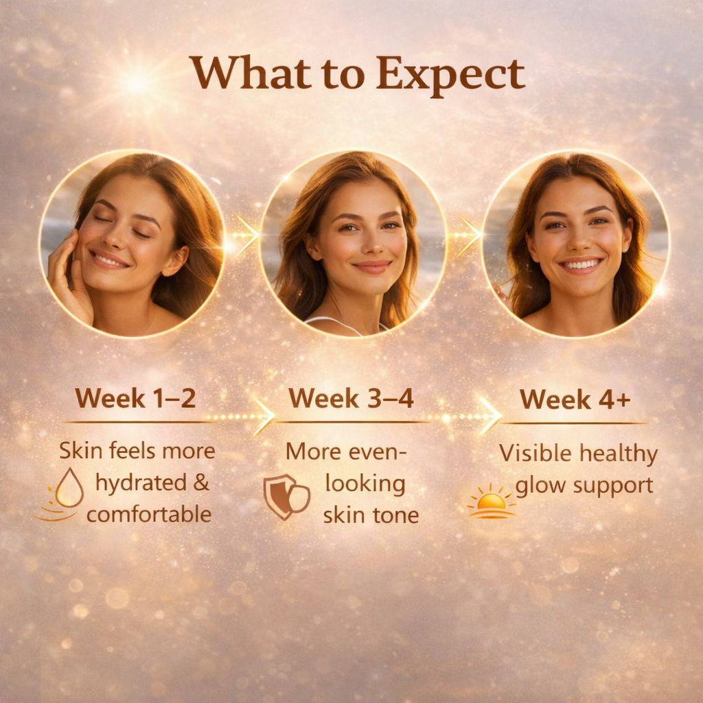 Astaxanthin Sun Glow Gummies, Sun-Kissed Glow, No Sunburn Required